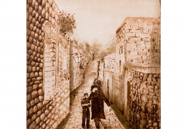 ציור וצריבה על עץ, נחמה סלומון